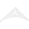 Ekena Millwork Pitch Naple Architectural Grade PVC Gable Pediment, 60"W x 20"H x 1"P (8/12) GPP060X020X100NAP - alternate 1